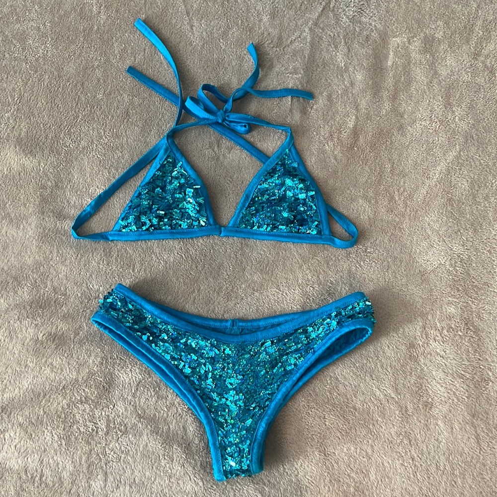 Blue sequence bikini